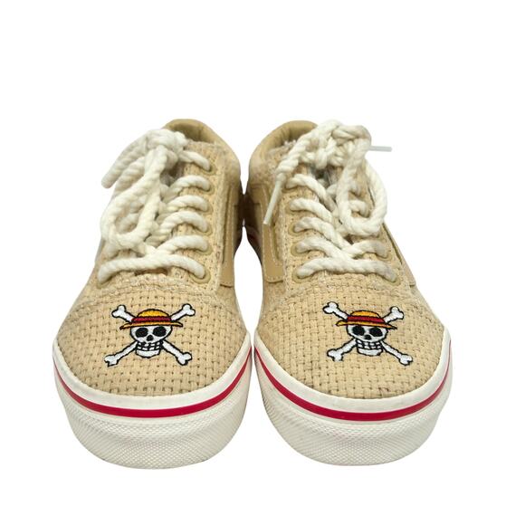 Vans One Piece Straw Hat Shoes Kids Size 11 Old Skool Anime Lace Up Sneakers EUC - Picture 2 of 11